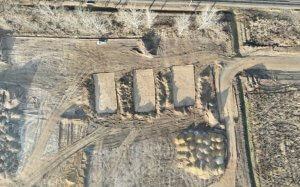 Badania archeologiczne - fotografia lotnicza - zdjęcie z drona